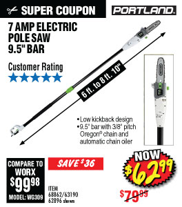 View 9.5 In. 7 Amp Electric Pole Saw