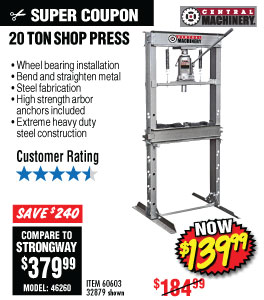 View H-Frame Industrial Heavy Duty Floor Shop Press
