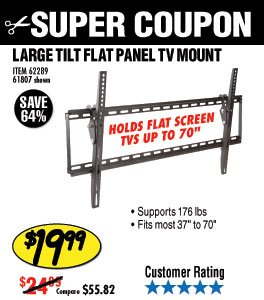 Large Tilt Flat Panel TV Mount
