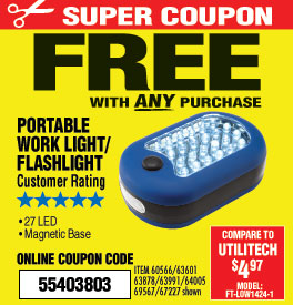 27 LED Portable Worklight/Flashlight