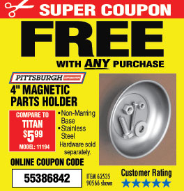 4 in. Magnetic Parts Holder