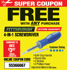4-in-1 Screwdriver with TPR Handle