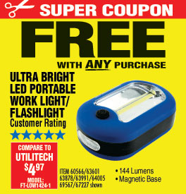 Ultra Bright LED Portable Worklight/Flashlight
