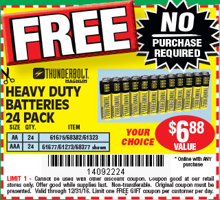 Harbor Freight: FREE 24 Pack Batteries Printable Coupon ...