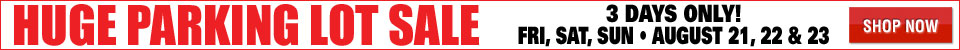 Huge Parking Lot Sale!