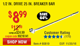 1/2 in. Drive 25 in. Breaker Bar