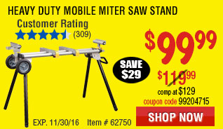 Heavy Duty Mobile Miter Saw Stand