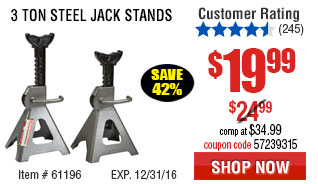 harbor freight jack stand coupon