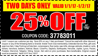 25% off any single item