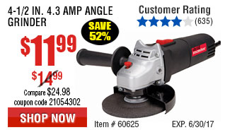 4-1/2 in. 4.3 Amp Angle Grinder