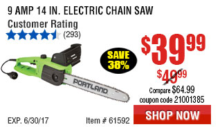 9 Amp 14 in. Electric Chain Saw