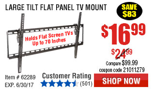 Large Tilt Flat Panel TV Mount
