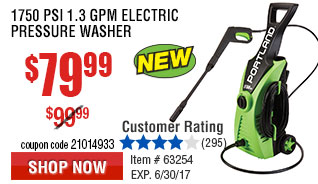 1750 PSI 1.3 GPM Electric Pressure Washer