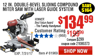 12 in. Double-Bevel Sliding Compound Miter Saw with Laser Guide System