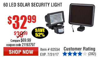 60 LED Solar Security Light