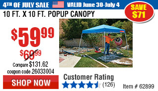 10 ft. x 10 ft. Popup Canopy