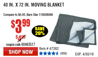 40 in.  x 72 in. Moving Blanket