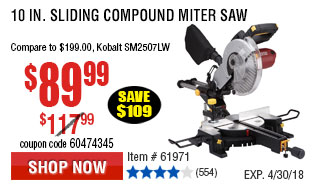 10 in. Sliding Compound Miter Saw