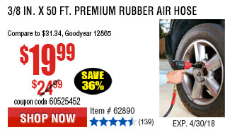 3/8 in. x 50 ft. Premium Rubber Air Hose