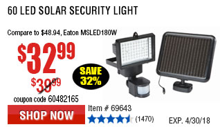 60 LED Solar Security Light