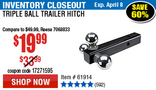 TRIPLE BALL TRAILER HITCH