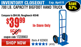 700 lb. Capacity Bigfoot Hand Truck