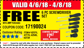 Free Screwdrivers
