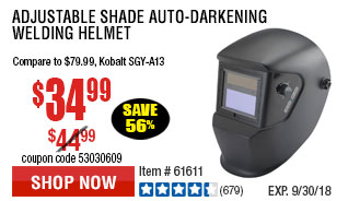 Adjustable Shade Auto-Darkening Welding Helmet