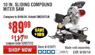 10 in. Sliding Compound Miter Saw
