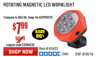 Rotating Magnetic LED Worklight