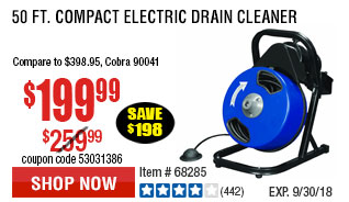 50 ft. Compact Electric Drain Cleaner
