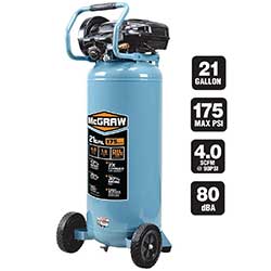 21 Gallon 175 PSI Oil-Free Vertical Air Compressor