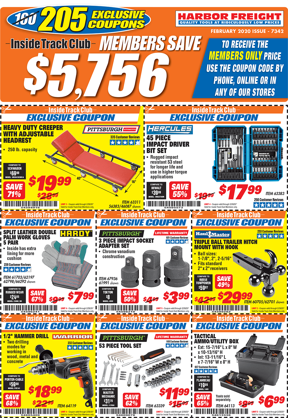 Harbor Freight Tools Coupon Database Inside Track Club Monthly Archives