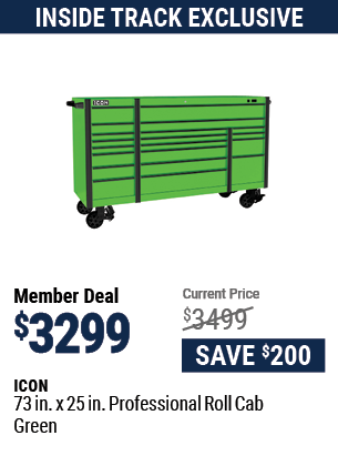 73 in. x 25 in. Professional Roll Cab, Green