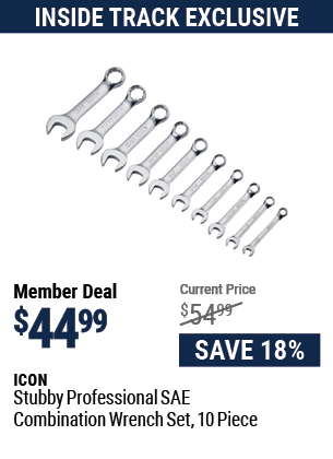 Stubby Professional SAE Combination Wrench Set, 10 Pc.