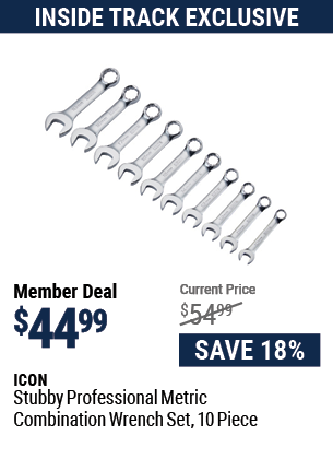 Stubby Professional Metric Combination Wrench Set, 10 Pc.