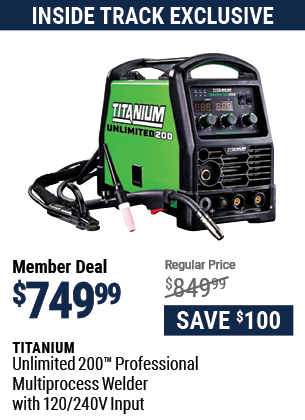 Unlimited 200™ Professional Multiprocess Welder with 120/240v Input