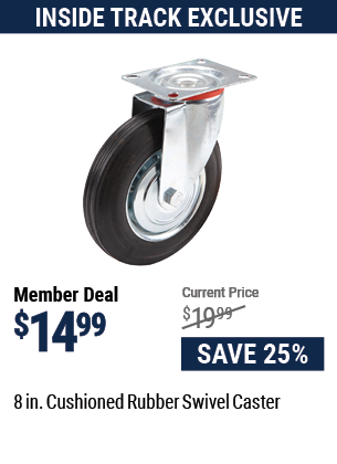 8 in. Cushioned Rubber Swivel Caster