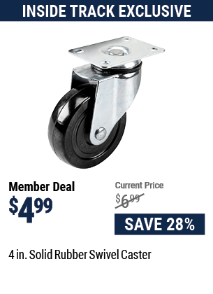 4 in. Solid Rubber Swivel Caster