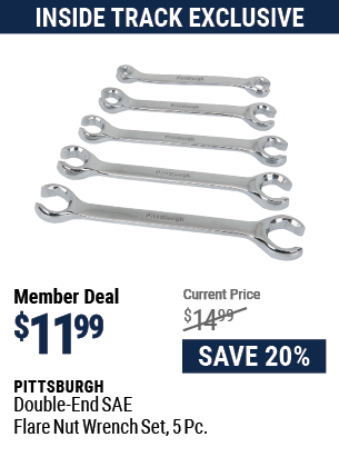 Double-End SAE Flare Nut Wrench Set, 5 Pc.