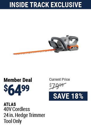 40V Cordless 24 in.  Hedge Trimmer- Tool Only