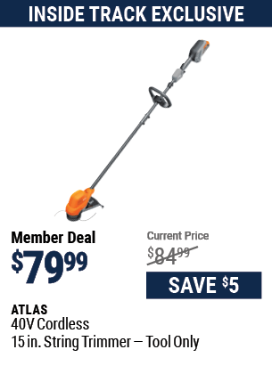 40V Cordless 15 In. String Trimmer  - Tool Only