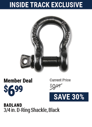 3/4 in. D-Ring Shackle, Black