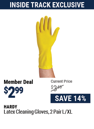 Latex Cleaning Gloves, 2 Pair L/XL