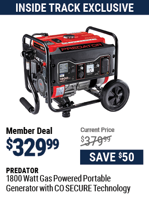 1800 Watt Gas Powered Portable Generator with CO SECURE Technology