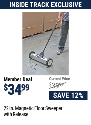 22 In. Magnetic Floor Sweeper with Release