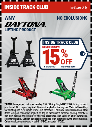 Any Daytona Lifting Product - Inside Track Members Save 15% Off