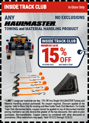 Any Haul-Master Towing and Material Handling Product - Inside Track Members Save 15% Off