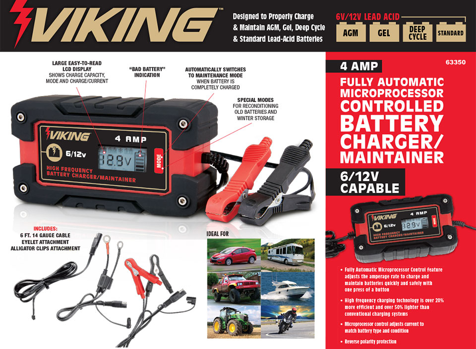 89+ Automatic Battery Charger 12v Harborfreightcom - 3 In 