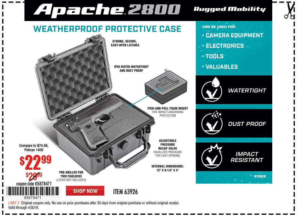 Picked up an Apache case from Harbor Freight tonight and set this up